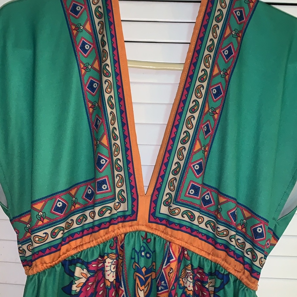 Twenty one nwot midi satiny boho dress - Picture 4 of 8
